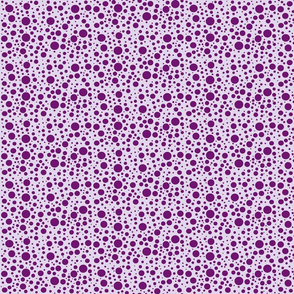 BeeHappy dots - deep purple & pale lavender