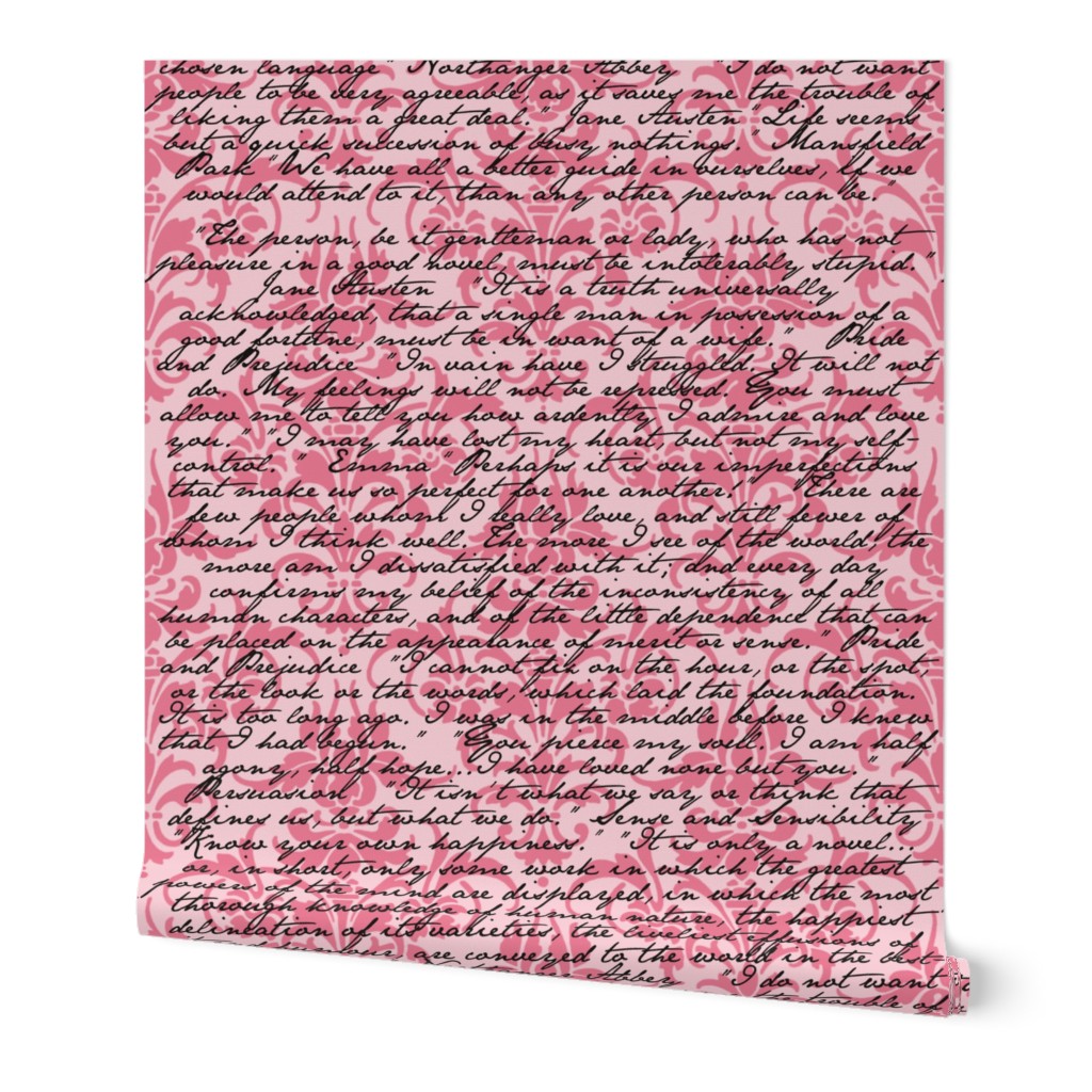 Pink Dawn ~ Jane Austen Damask