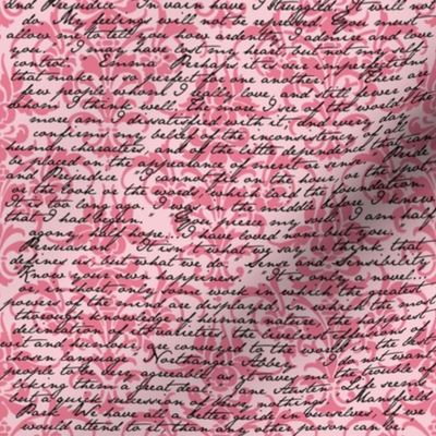 Pink Dawn ~ Jane Austen Damask