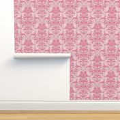 Pink Dawn ~ Pink Damask Stripe