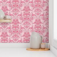 Pink Dawn ~ Pink Damask Stripe