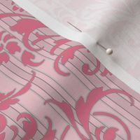 Pink Dawn ~ Pink Damask Stripe