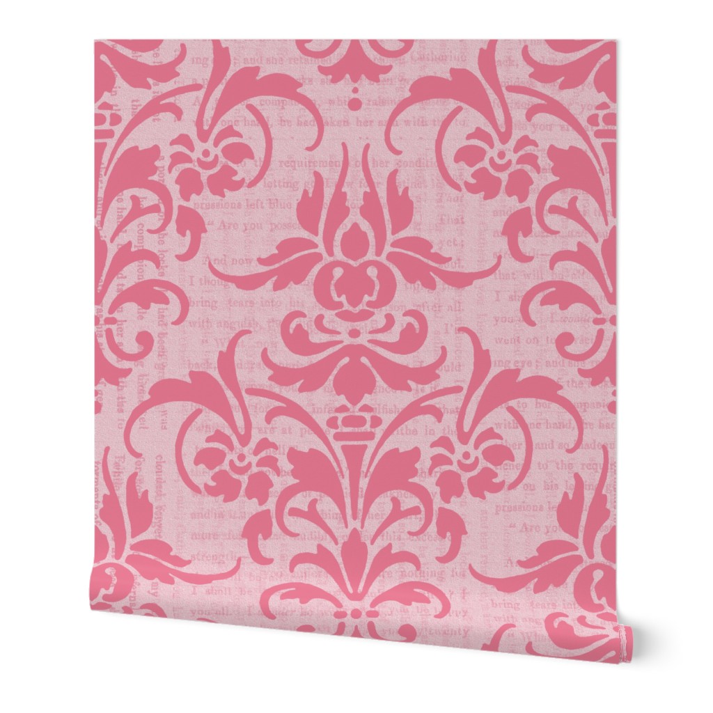 Pink Dawn Over Wuthering Heights Damask