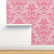 Pink Dawn Over Wuthering Heights Damask