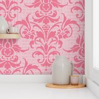 Pink Dawn Over Wuthering Heights Damask