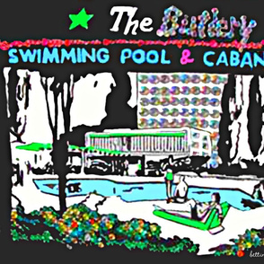 Cabana and Pool retro large