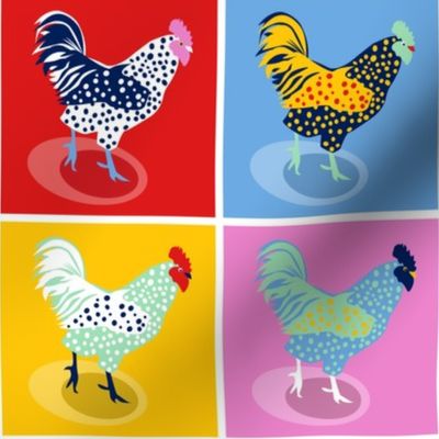 Pop Art Chickens