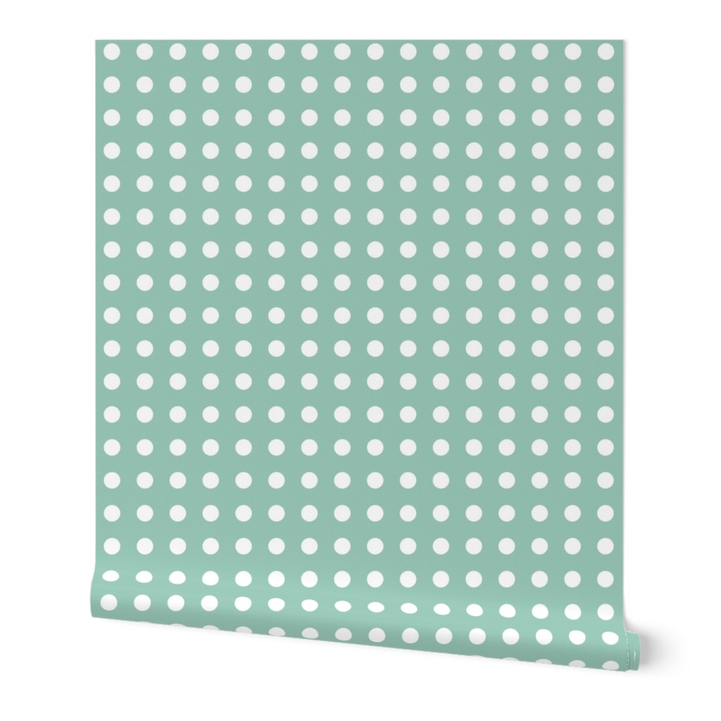 White Dots on Teal