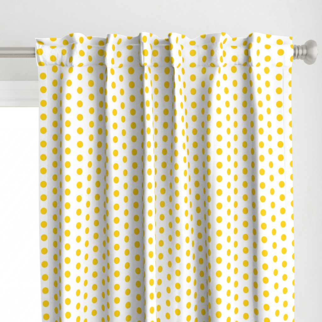 Yellow Dots on White