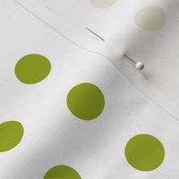 Green Dots on White