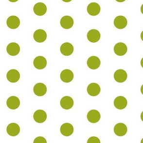 Green Dots on White