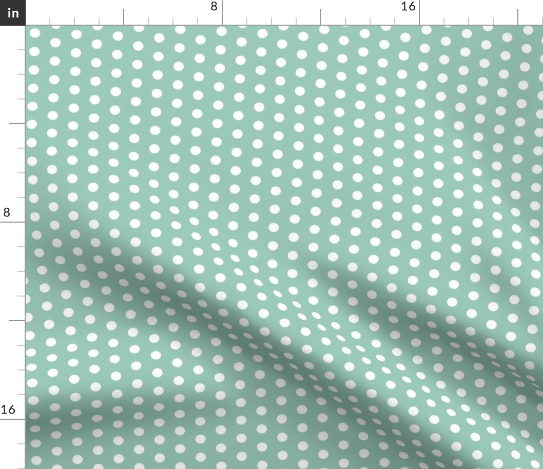 Small White Dots on Teal