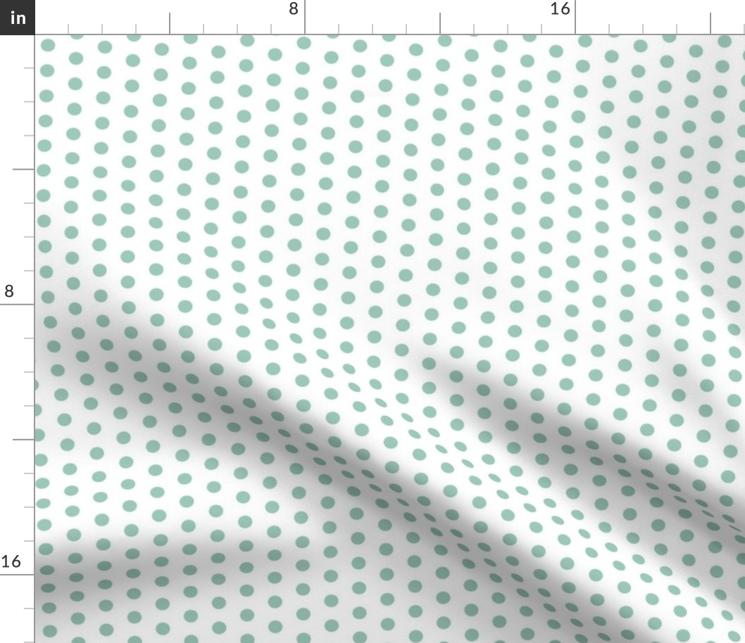 Small Teal Dots on White