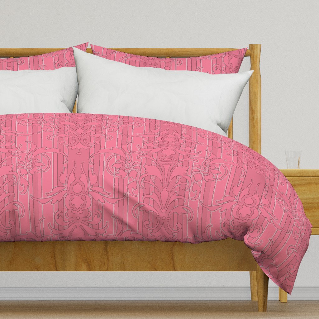 Pink Dawn ~ Pink Damask Stripe II