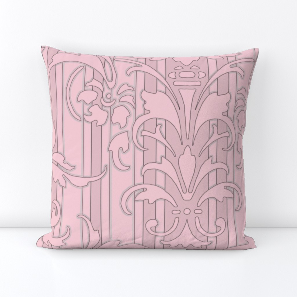 Pink Dawn ~ Pink Damask Stripe III