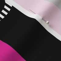 Black Suspenders on Pink