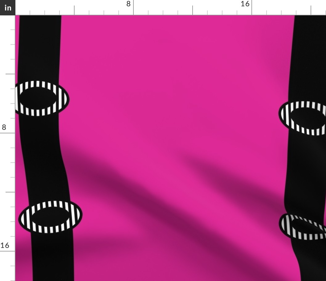 Black Suspenders on Pink