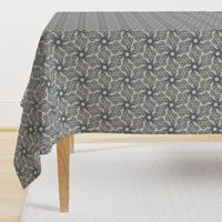 Nordic Bird Blue on Beige