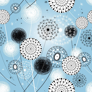 graphic pattern dandelions