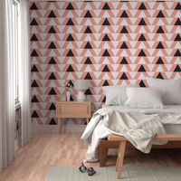 black and white triangles on coral