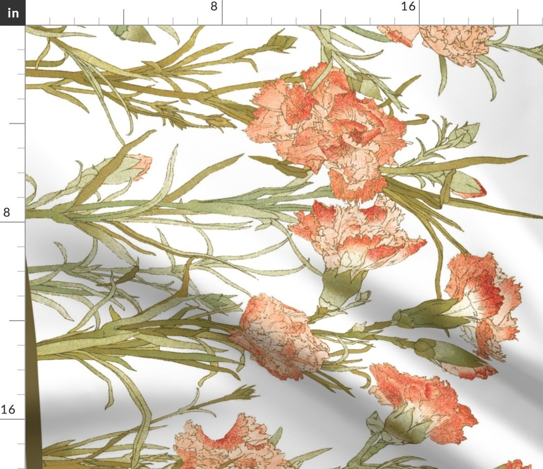 Carnation Border Print