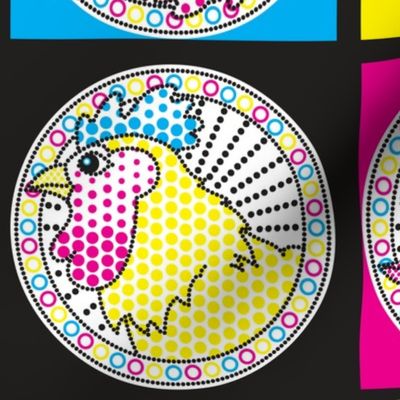 CMYK Pop Chickens