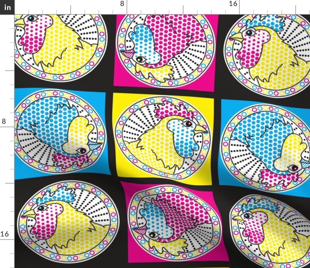 CMYK Pop Chickens