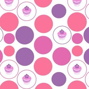 Pinky Purp Dots & Cuppycakes! -  © PinkSodaPop 4ComputerHeaven.com