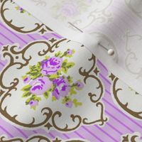 Fresh Grape stripe Cameo Roses