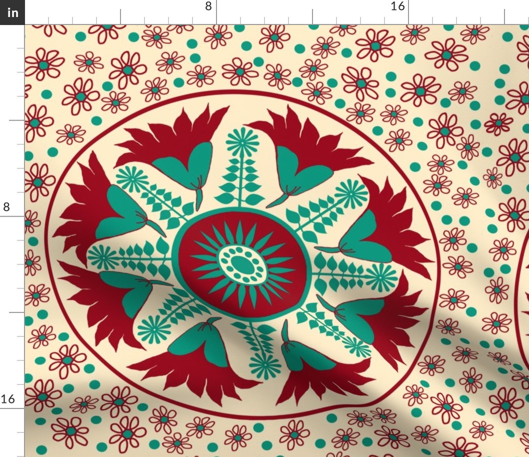 Regency embroidery pattern for linen lounge cushion Â© Indigodaze 2013