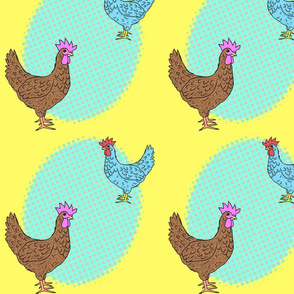 Pop art in the chickens