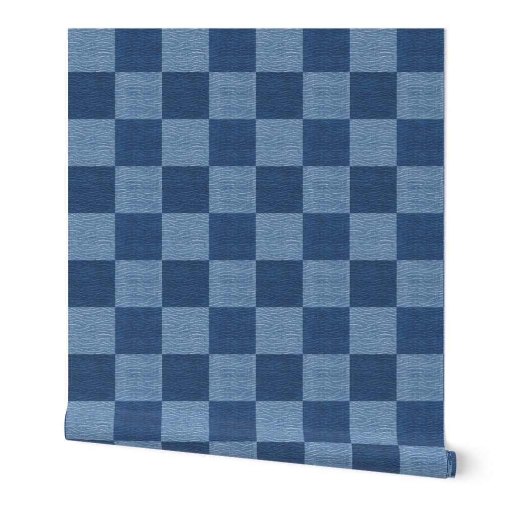 Wavy Blue Travel Chess Board 