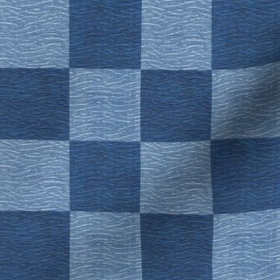 Wavy Blue Travel Chess Board 