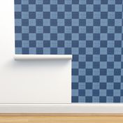 Wavy Blue Travel Chess Board 