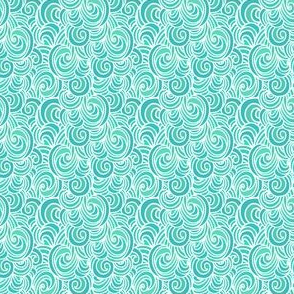 Decorative turquoise waves