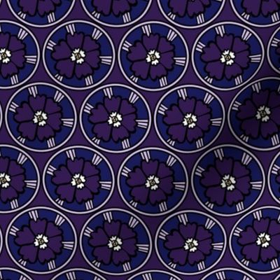 Round Floral Purple