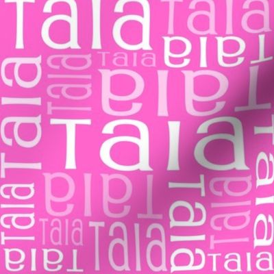 Personalised Name Fabric - Purple/Pink 12