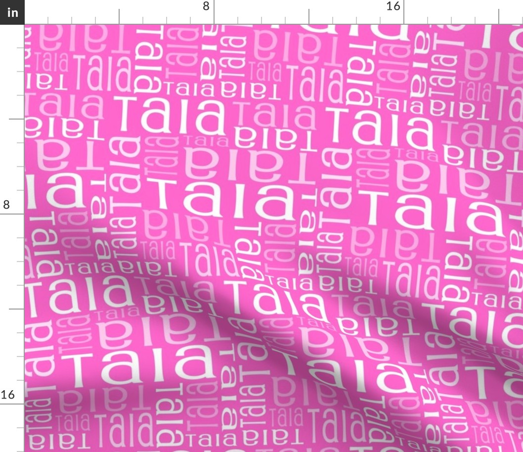 Personalised Name Fabric - Purple/Pink 12