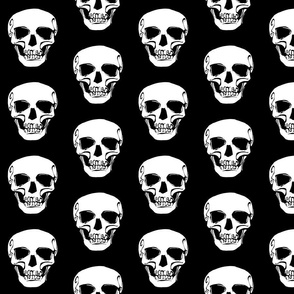 Inkblot Skulls on Black