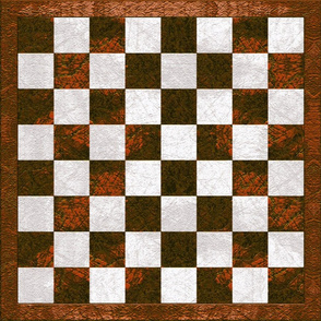 Chess Board - copper brown checkered