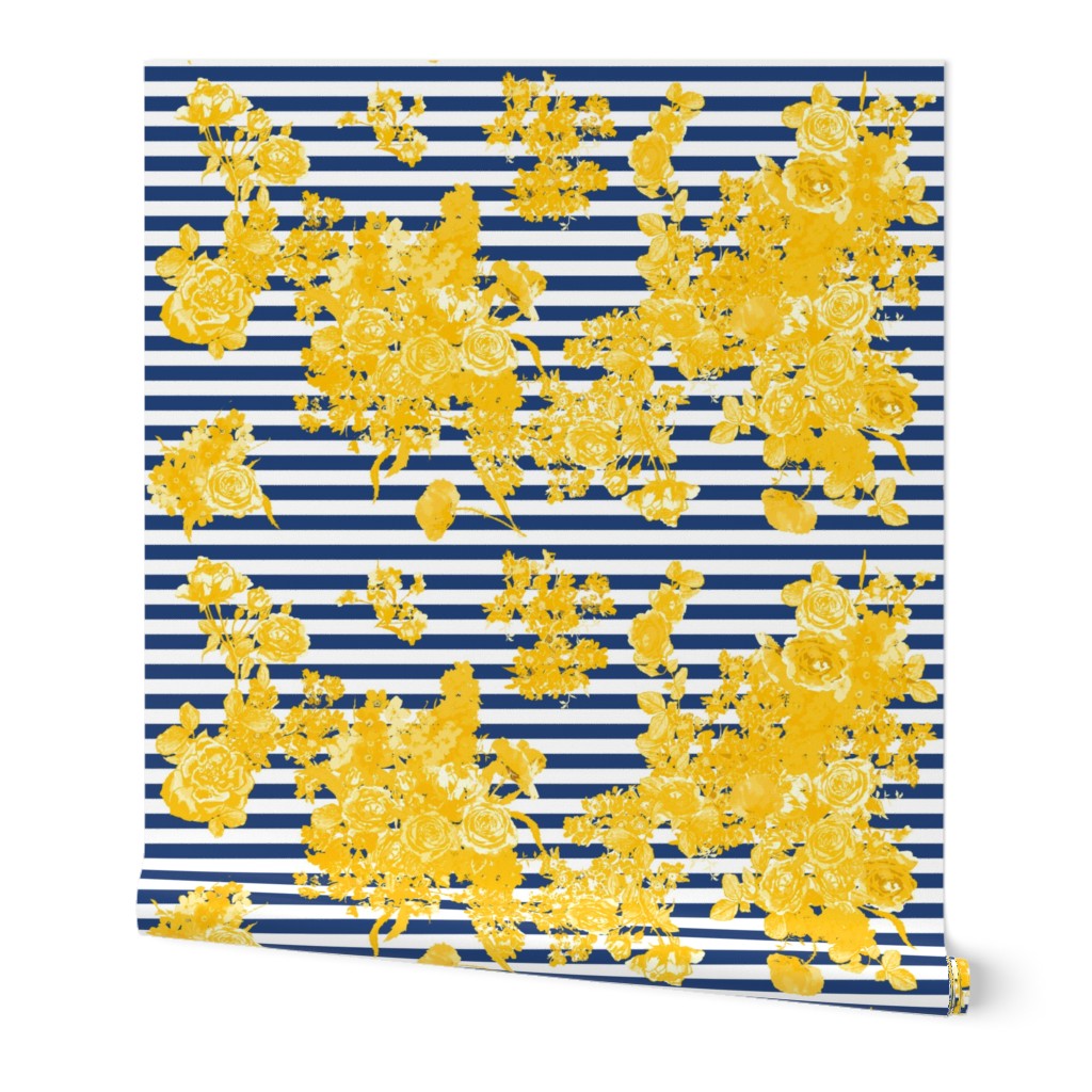 bouquet yellow large navy stripe