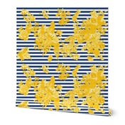 bouquet yellow large navy stripe