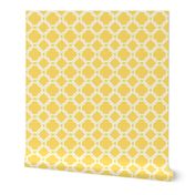 Hot Yellow Quatrefoil