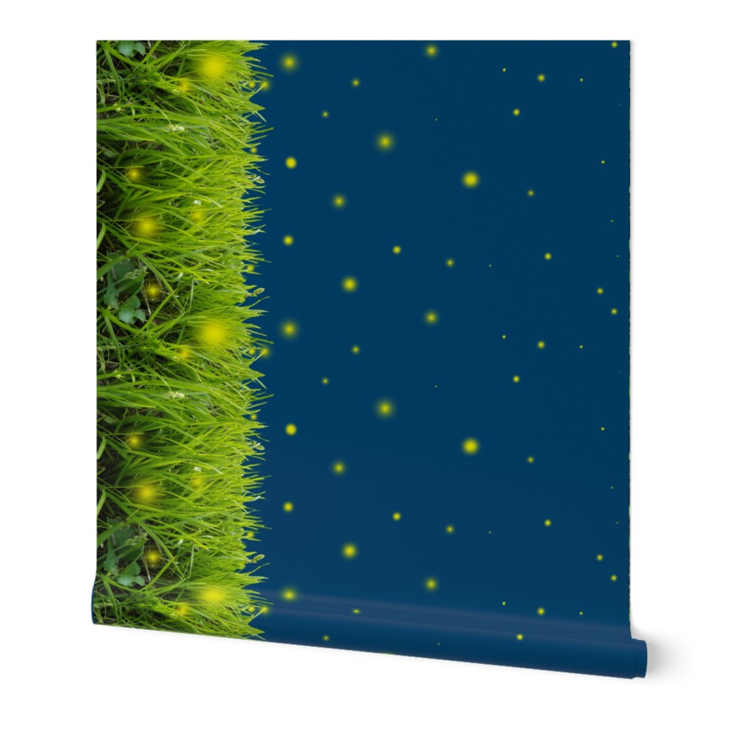 Fireflies In the Grass Border Print