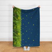 Fireflies In the Grass Border Print