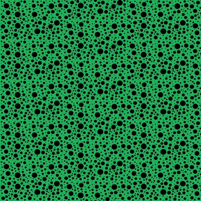 CatsMeow dots - dark green & black