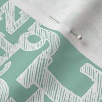 Sketched Alphabet on Teal