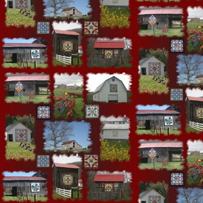 Barn Quilt Trail: on Red 