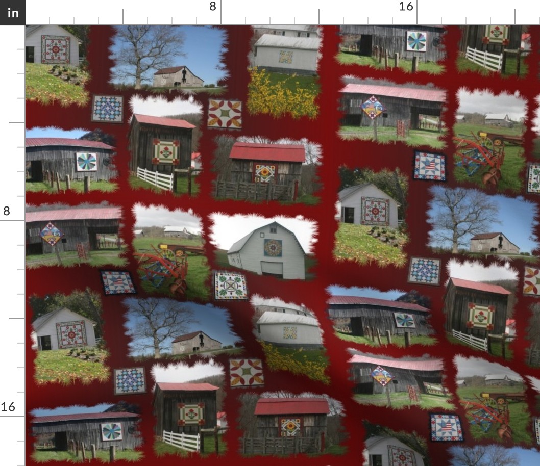 Barn Quilt Trail: on Red 