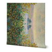 Monet: Flower Beds at Vetheuil seamless repeat
